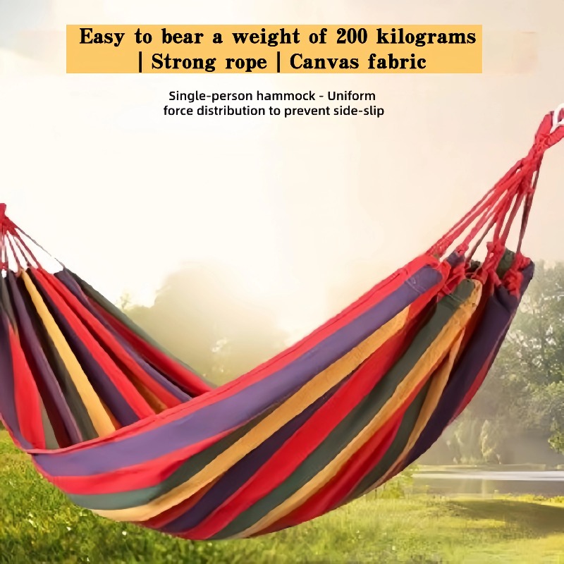 Outdoor Camping Hammock - أرجوحة قماشية سميكة للاستخدام الخارجي للبالغين،