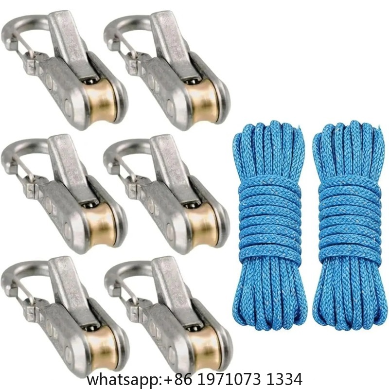 Outdoor Camping Gear - مجموعة من 6 بكرات حبال، أداة