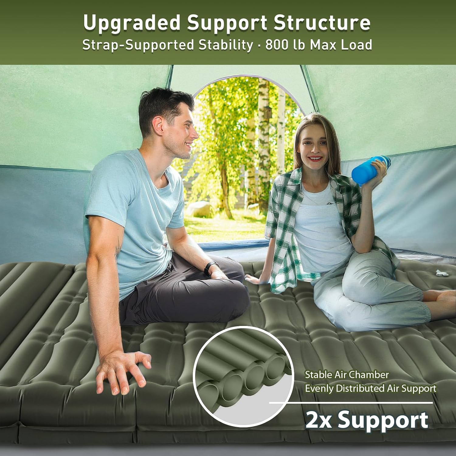 بساط تخييم قابل للنفخ خفيف الو - مراجعة Outdoor Camping Inflatable Tent وسعره