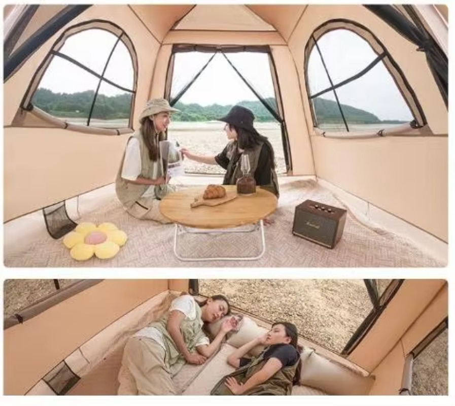 خيمة سقف محمولة قابلة للنفخ من - مراجعة Outdoor Camping Inflatable Tent وسعره