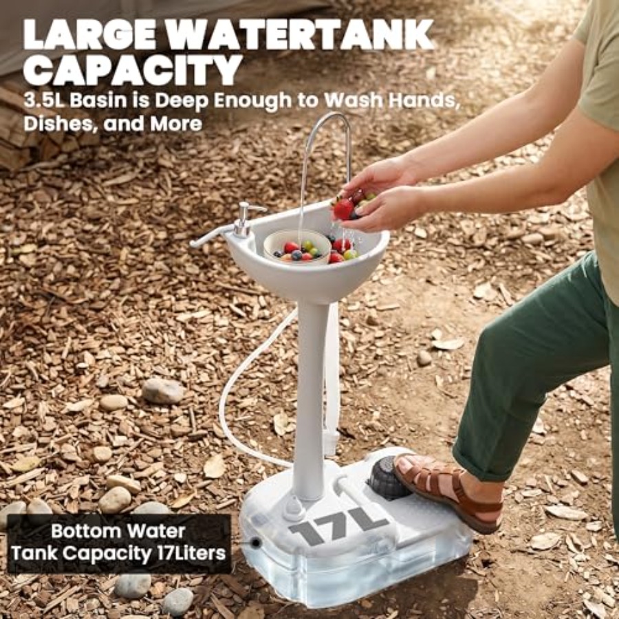 حوض غسيل محمول للتخييم والفعال - مراجعة Outdoor Camping وسعره