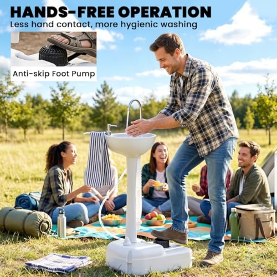 حوض غسيل محمول للتخييم والفعال - مراجعة Outdoor Camping وسعره