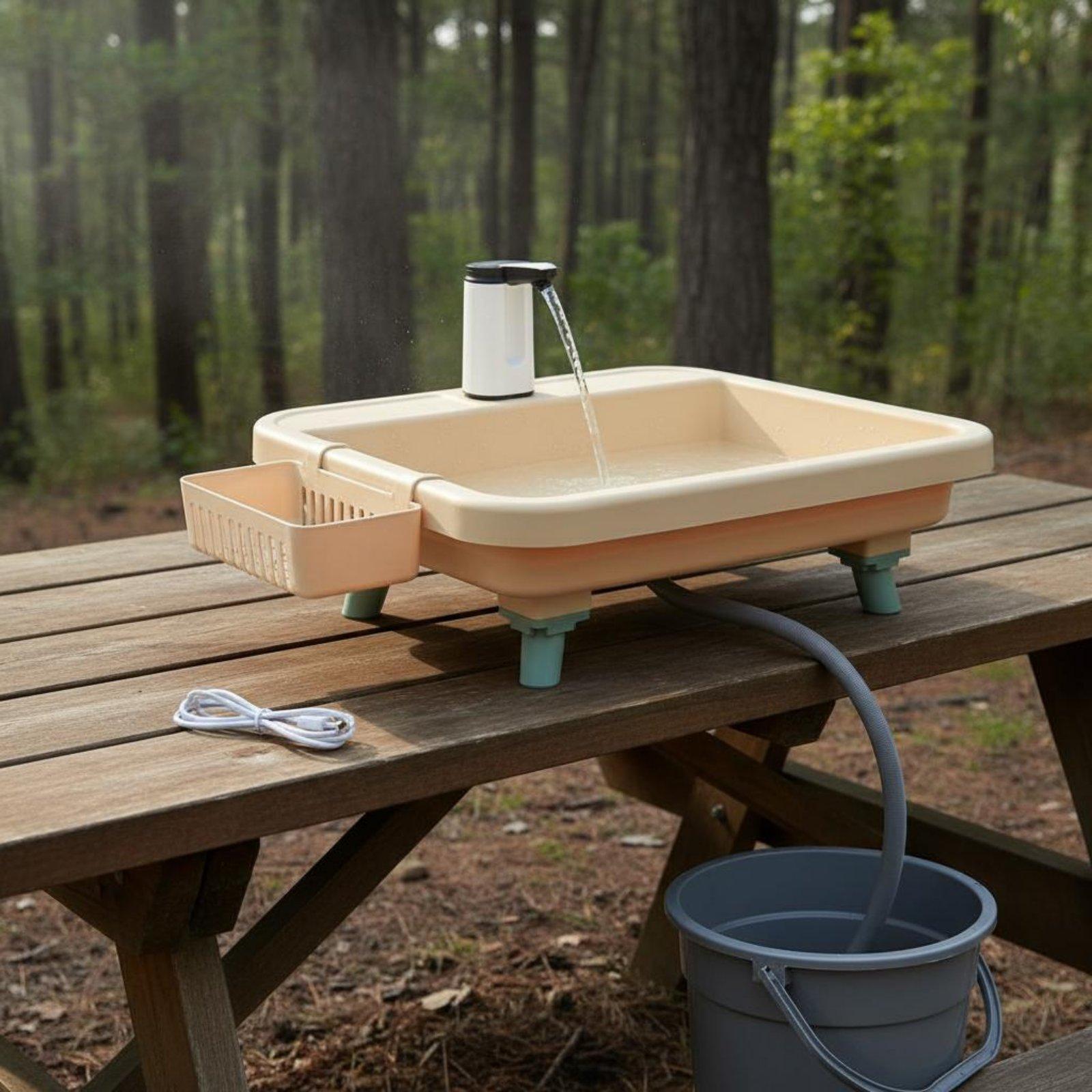 حوض غسيل محمول للتخييم في الهو - مراجعة Outdoor Camping وسعره