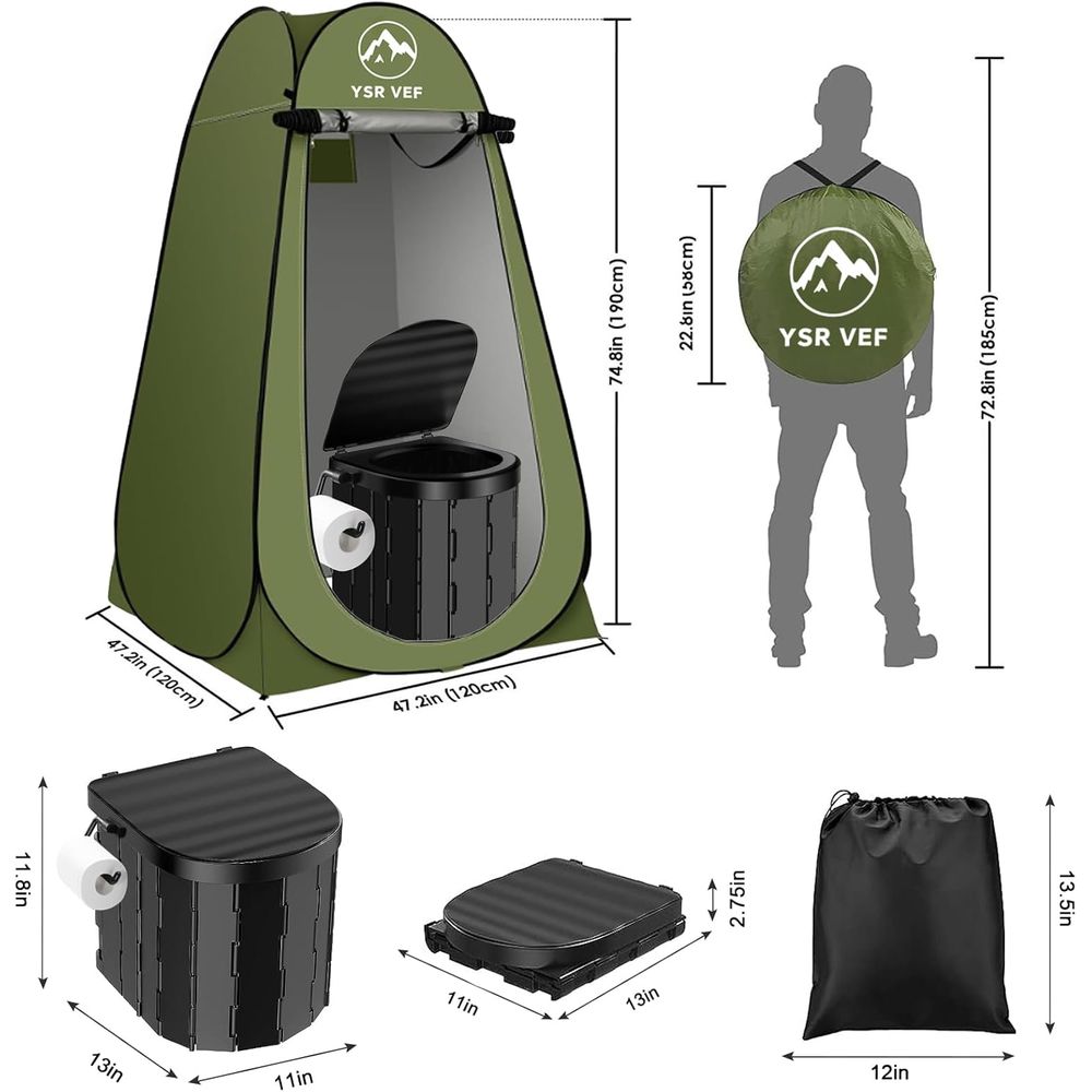 طقم مرحاض متنقل، مرحاض للتخييم - مراجعة Outdoor Camping وسعره