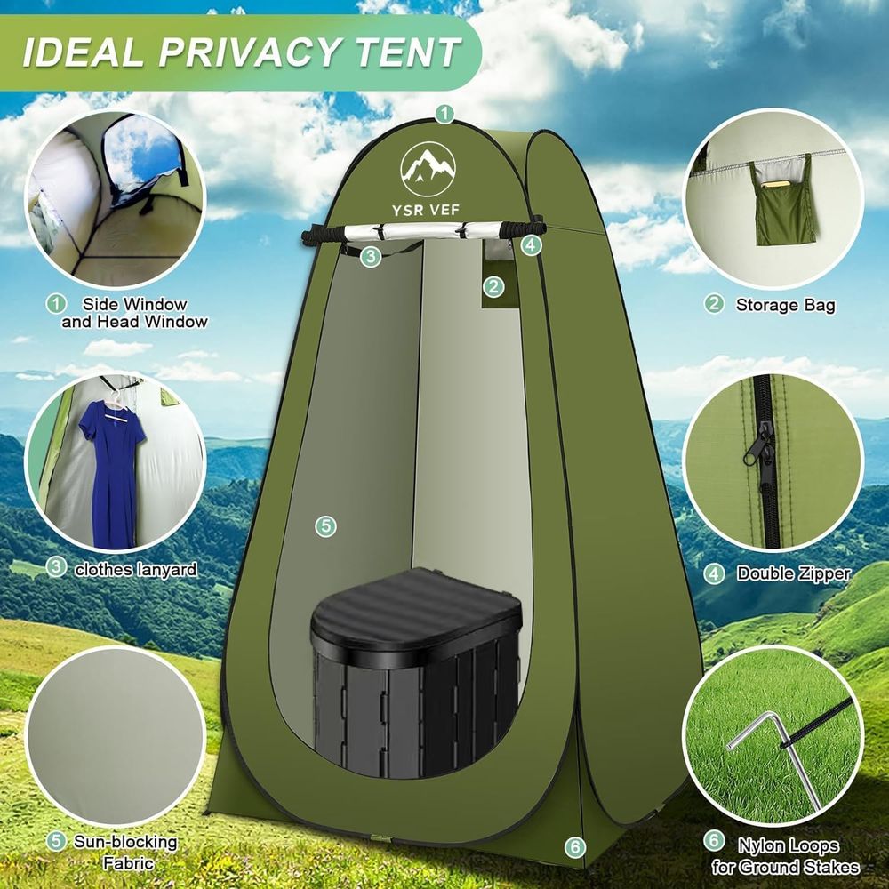 طقم مرحاض متنقل، مرحاض للتخييم - مراجعة Outdoor Camping وسعره