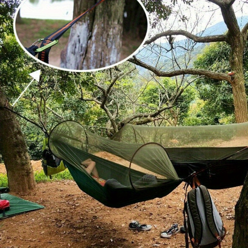 مشبك تسلق شديد التحمل من قطعتي - مراجعة Outdoor Camping Hammock وسعره