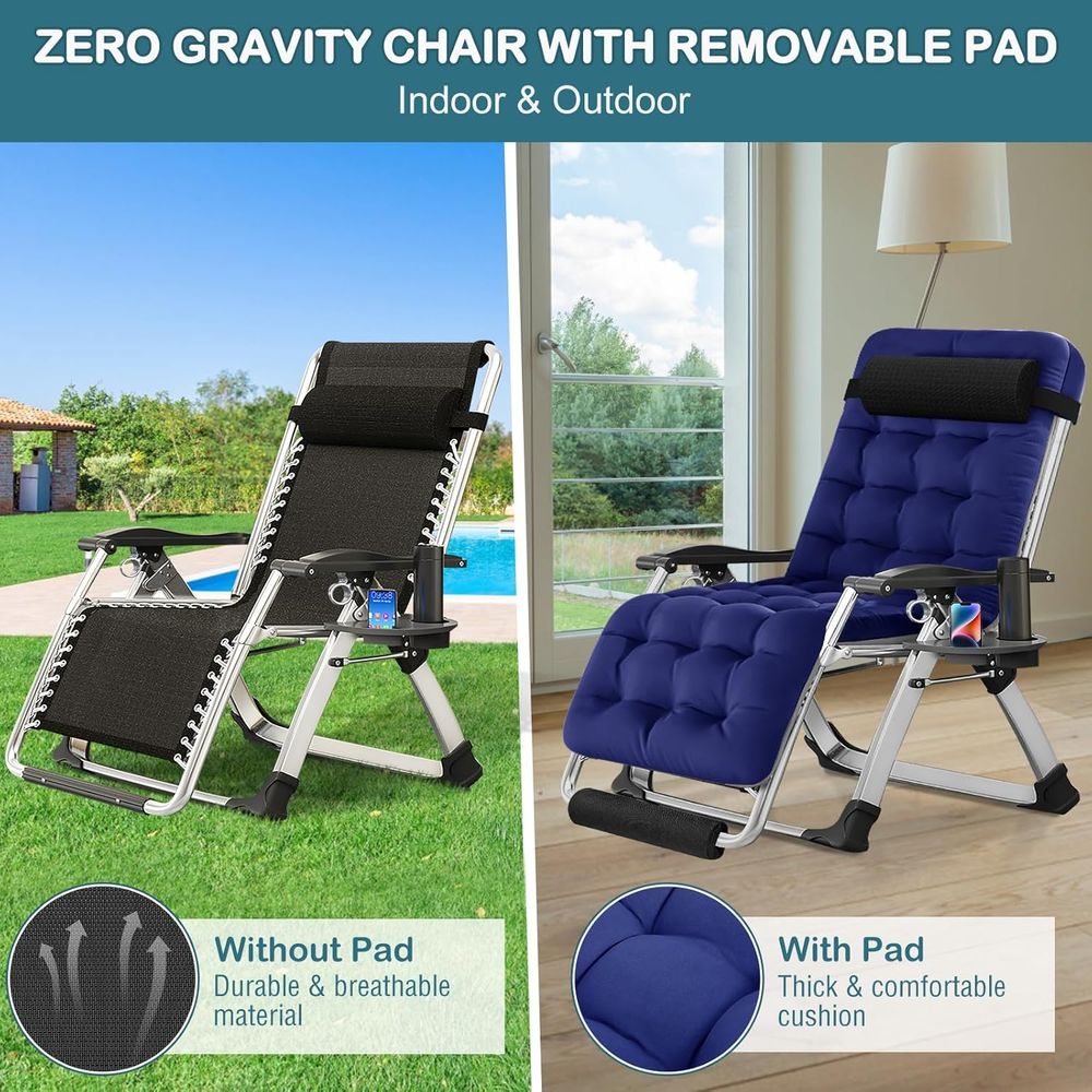 كرسي استرخاء واسع بدون جاذبية  - مراجعة Outdoor Oversized Camping Chair وسعره