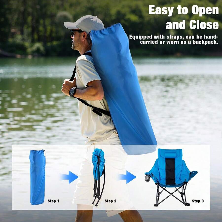 كرسي تخييم خارجي قابل للطي للب - مراجعة Outdoor Oversized Camping Chair وسعره