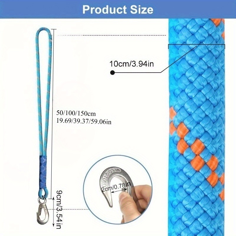 1/2 قطعة حبل نايلون بخطاف معدن - مراجعة Outdoor Camping Hammock وسعره