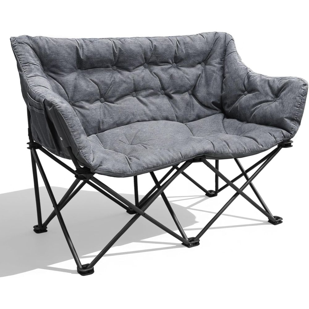 كرسي تخييم مزدوج كبير الحجم وم - مراجعة Outdoor Oversized Camping Chair وسعره