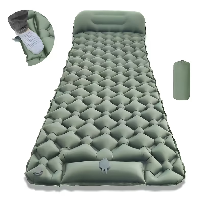 وسادة نوم قابلة للنفخ من مادة  - مراجعة Outdoor Inflatable Camping Tent With Air Pump وسعره