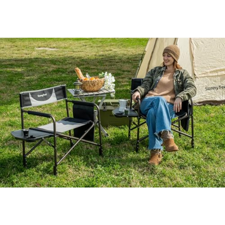 كرسي تخييم كبير الحجم للاستخدا - مراجعة Outdoor Oversized Camping Chair وسعره