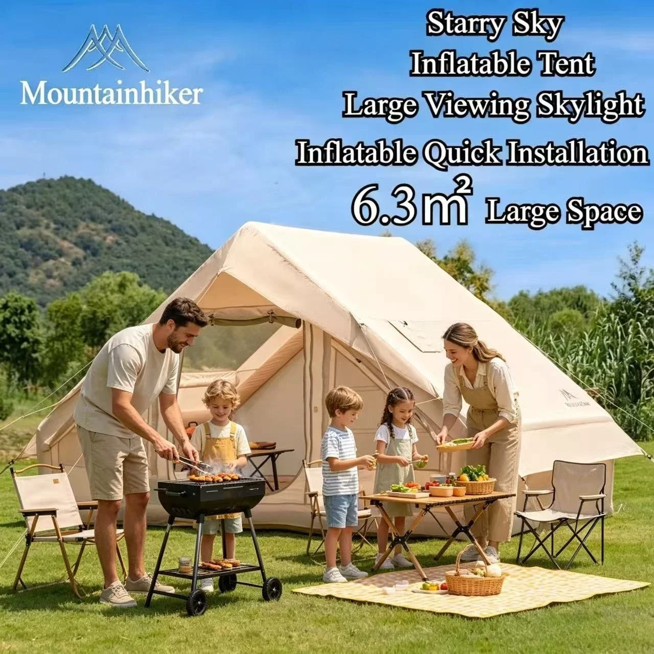 خيمة MOUNTAINHIKER قابلة للنفخ - مراجعة Outdoor Camping Inflatable Tent وسعره