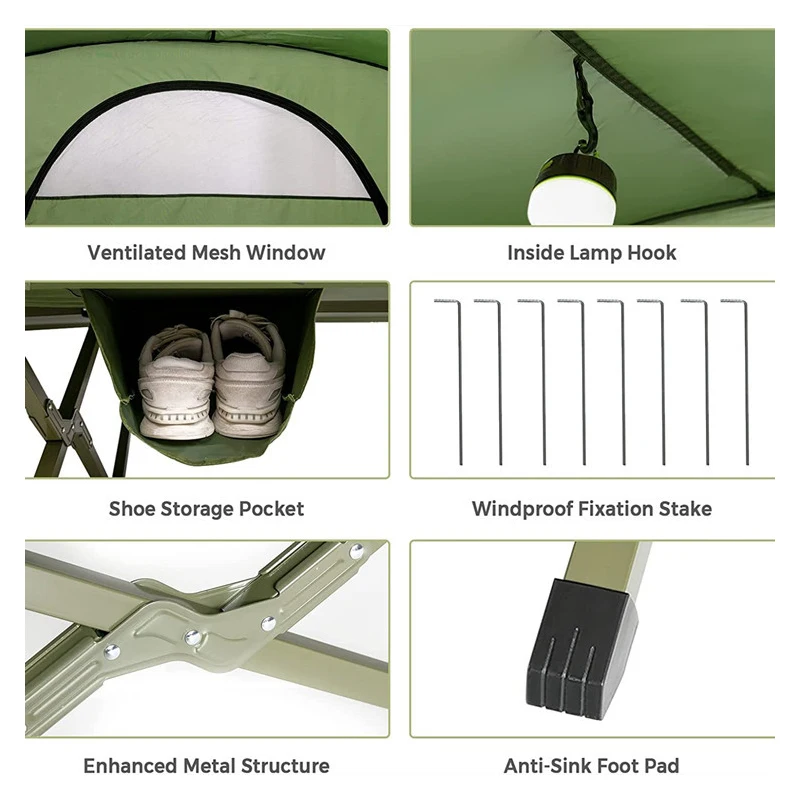 خيام خارجية مقاومة للماء عالية - مراجعة Outdoor Camping Beds For Sale وسعره