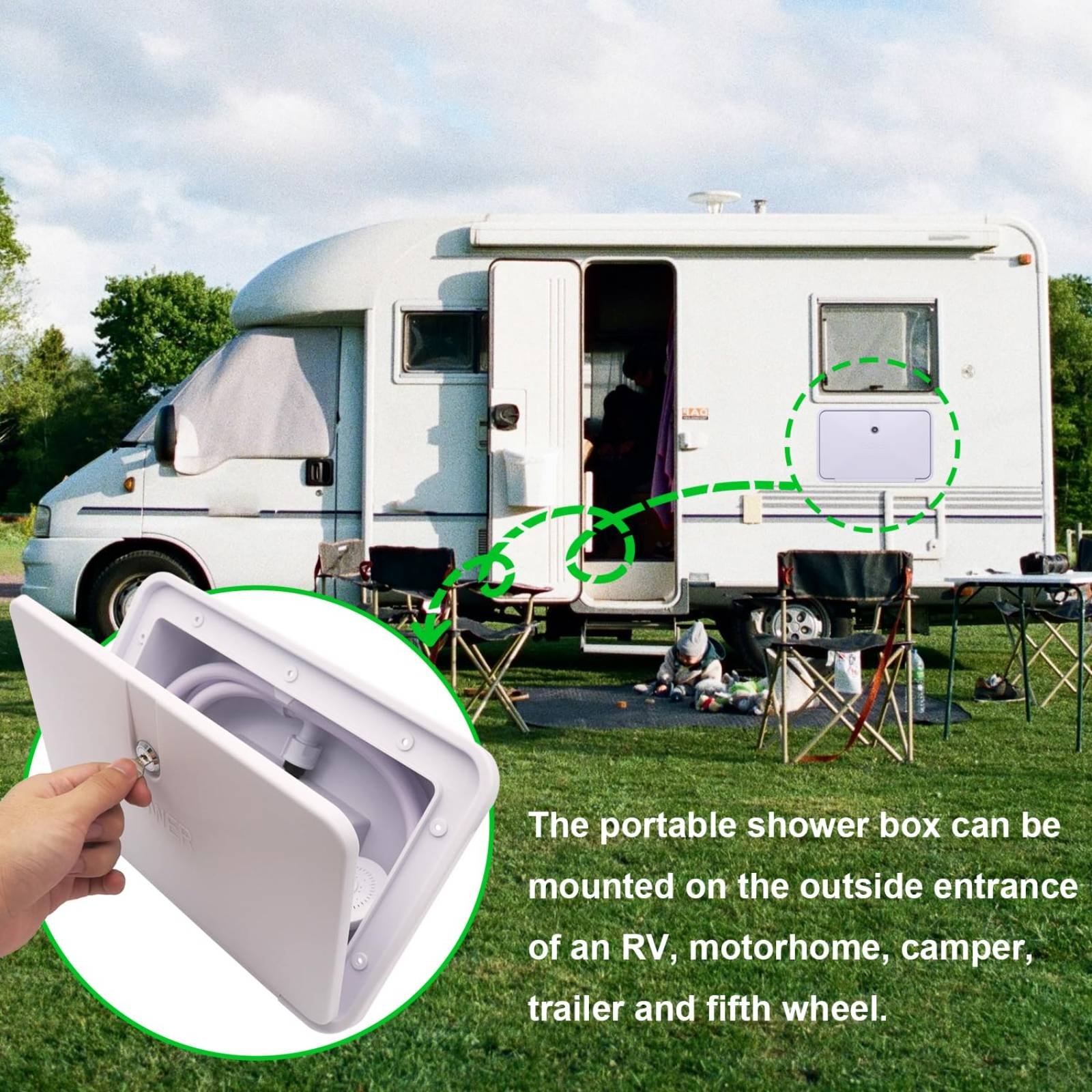 صندوق دش خارجي مدمج للمركبات ا - مراجعة Outdoor Camping Gear وسعره
