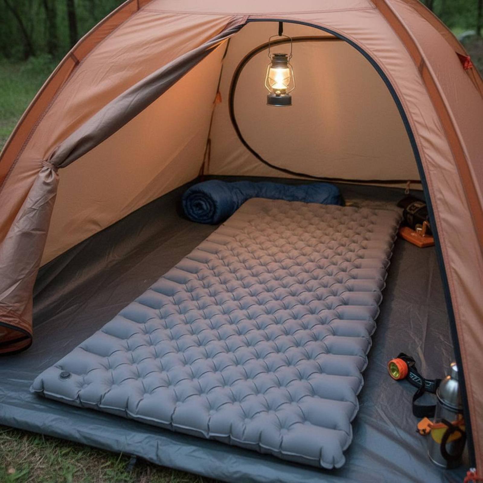 فراش تخييم قابل للنفخ من الناي - مراجعة Outdoor Camping Mat Waterproof وسعره
