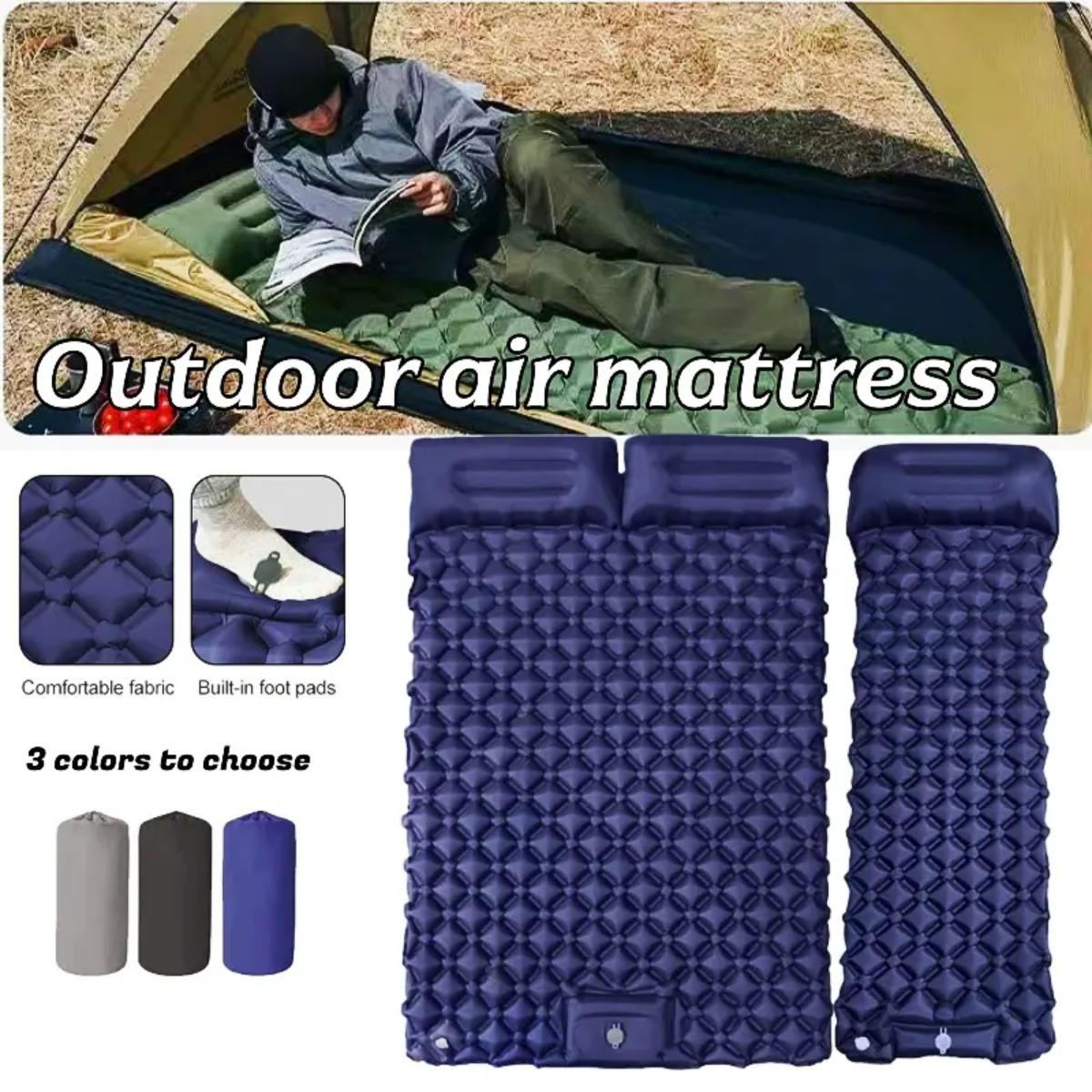 فراش هوائي قابل للنفخ فردي ومز - مراجعة Outdoor Camping Mat Waterproof وسعره