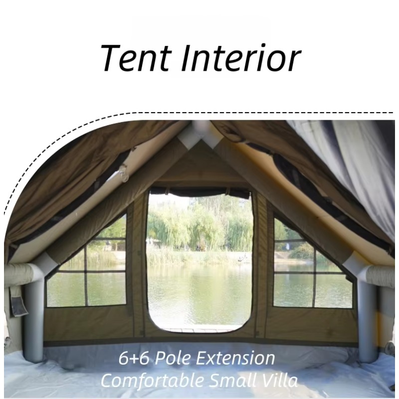 خيمة تخييم خارجية قابلة للنفخ  - مراجعة Outdoor Camping Inflatable Tent وسعره