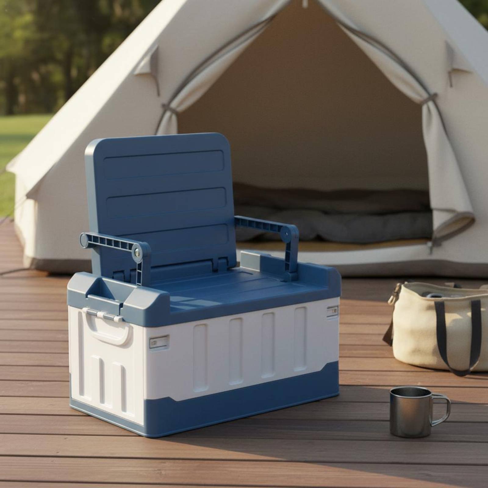 صندوق تخزين متعدد الوظائف قابل - مراجعة Outdoor Camping Gear وسعره