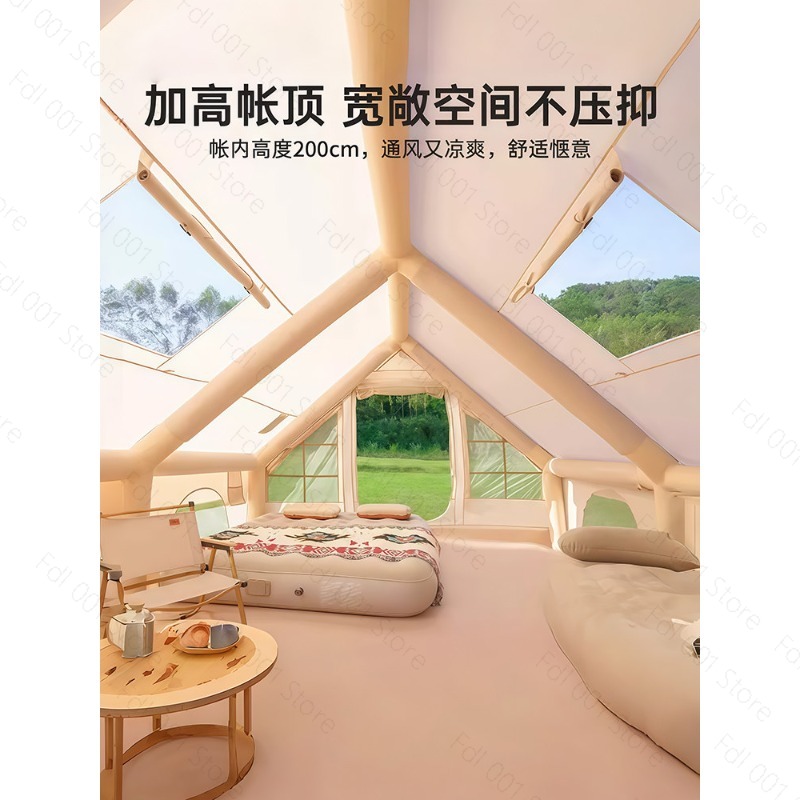 خيمة قابلة للنفخ بمساحة 12 متر - مراجعة Outdoor Camping Inflatable Tent وسعره