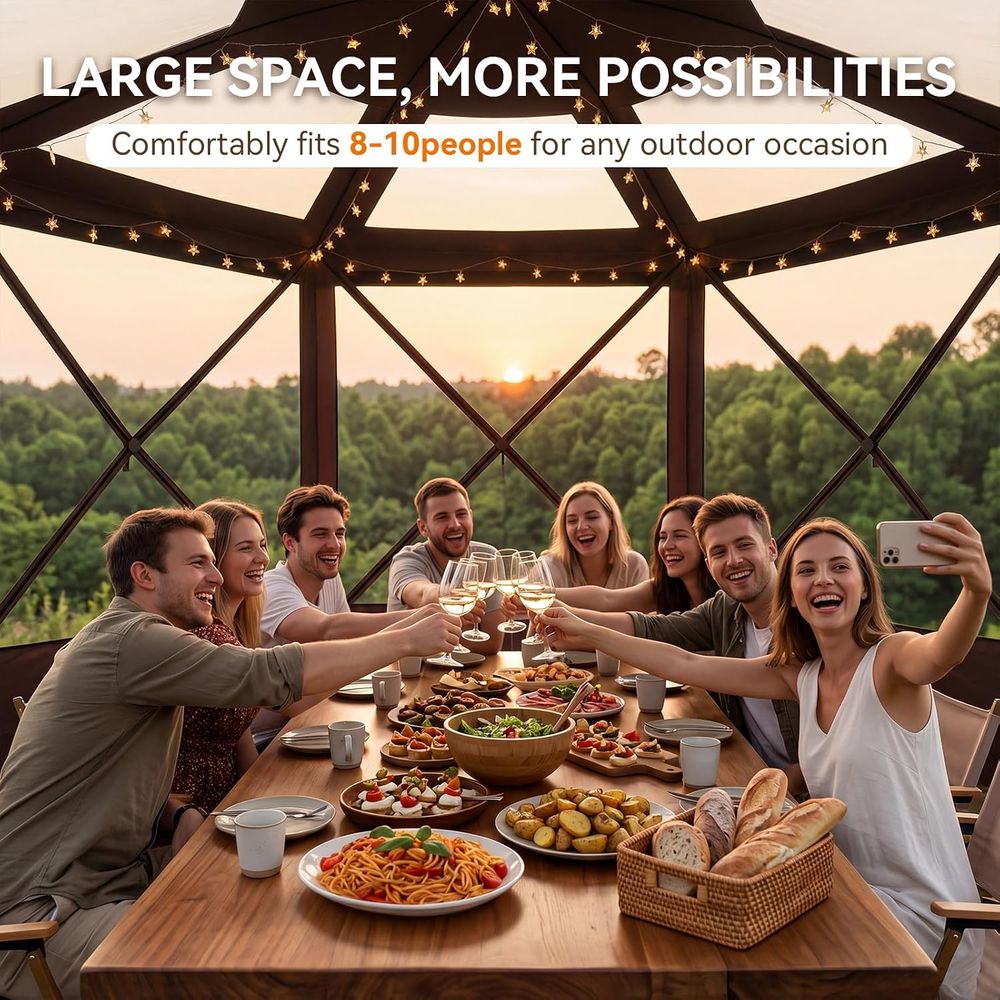 خيمة 1212 تي-أب، جازيبو سداسي  - مراجعة Outdoor Camping Gazebo وسعره