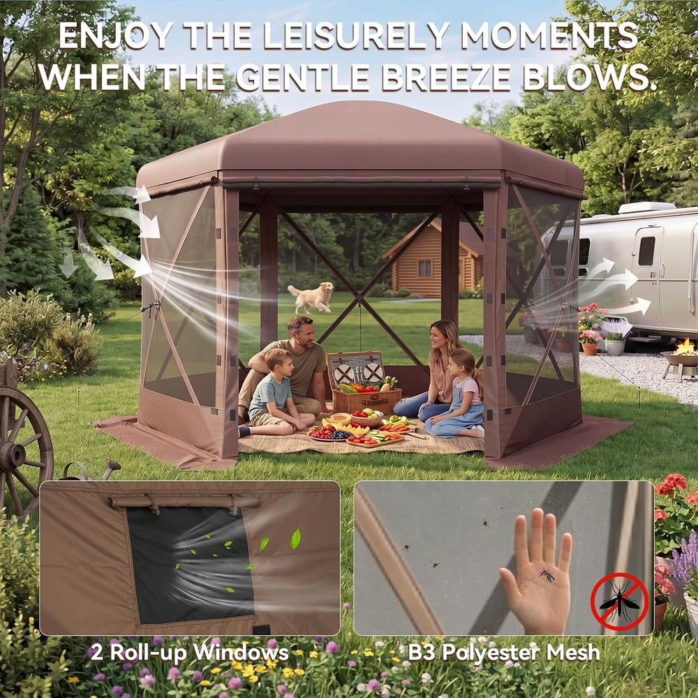 خيمة 1212 تي-أب، جازيبو سداسي  - مراجعة Outdoor Camping Gazebo وسعره